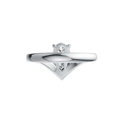 Sterling Silver Semi Mount Ring Setting Pear PE 7x5mm Princess Tiara Ring Syzjewelry
