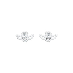 Sterling Silver Semi Mount Earrings Setting Round RD 4x4mm Angel Theme DHJ
