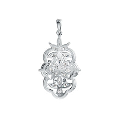 Sterling Silver Semi Mount Pendant Setting Marquise MQ 5X2.5mm DHJ