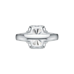 Sterling Silver Semi Mount Ring Setting Cushion CU 14X12mm DHJ
