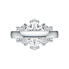 Sterling Silver Semi Mount Ring Setting Oval OV 6X4mm DHJ