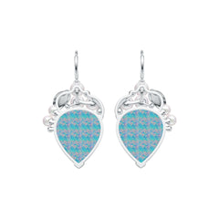 Sterling Silver Semi Mount Earrings Setting Pear PE 26X22mm Cabochon DHJ