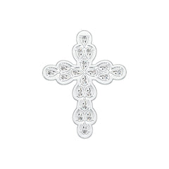 Sterling Silver Semi Mount Pendant Setting Pear PE 6x4mm DHJ