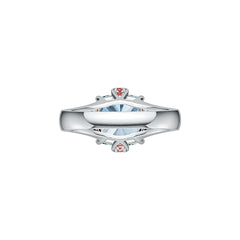 Sterling Silver Semi Mount Ring Setting Cushion CU 10X10MM DHJ