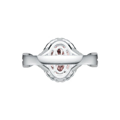 Sterling Silver Semi Mount Ring Setting Oval OV 10X8mm Halo Twist Shank Syzjewelry