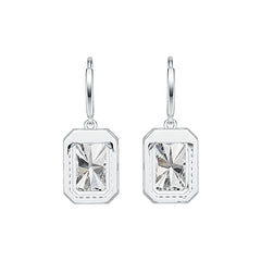 Sterling Silver Semi Mount Earrings Setting Emerald OCT 12X8mm DHJ