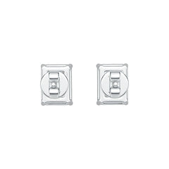Sterling Silver Semi Mount Earrings Setting Emerald OCT 8X6mm DHJ