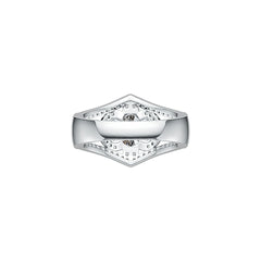 Sterling Silver Semi Mount Ring Setting Oval OV 8X6mm with White Topaz or Moissanite DHJ