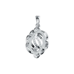 Sterling Silver Semi Mount Pendant Setting Round RD 1.5mm DHJ