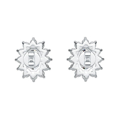 Sterling Silver Semi Mount Earrings Setting Oval OV 7X5mm DHJ