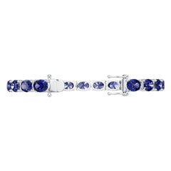 Sterling Silver Tennis Moissanite Bracelet Oval OV 8X6mm