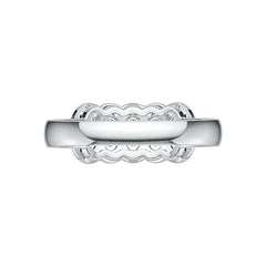 Sterling Silver Semi Mount Ring Setting Oval OV 5X3mm with White Topaz Syzjewelry