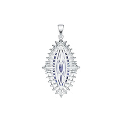 Sterling Silver Semi Mount Pendant Setting Marquise MQ 30X13mm DHJ