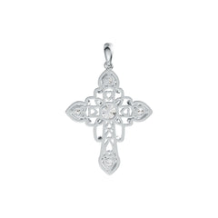 Sterling Silver Semi Mount Pendant Setting Round RD 6x6mm RD 4X4mm DHJ