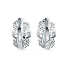 Sterling Silver Semi Mount Earrings Setting Oval OV 6X4mm Cabochon DHJ