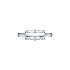Sterling Silver Semi Mount Ring Setting Oval OV 7X5mm OV 6X4mm 3 Stone Ring DHJ