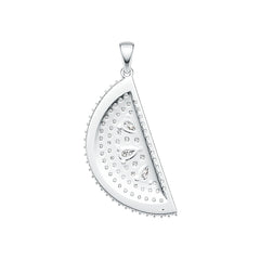 Sterling Silver Semi Mount Pendant Setting Pear PE 5X3mm DHJ