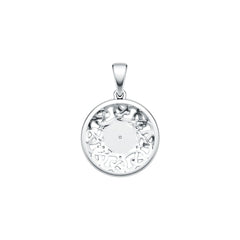 Sterling Silver Pendant Starburst Celtic Knot Compass Theme DHJ