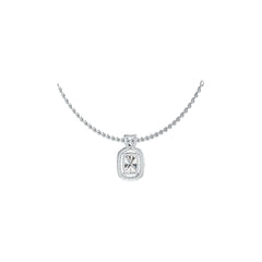 Sterling Silver Semi Mount Pendant Setting Cushion CU 7X5mm Halo - Syzjewelry