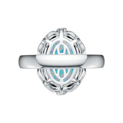 Sterling Silver Semi Mount Ring Setting Oval OV 14X10mm Cabochon DHJ