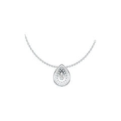 Sterling Silver Semi Mount Pendant Setting Pear PE 5X3mm DHJ