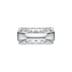 Sterling Silver Semi Mount Ring Setting Emerald OCT 5X4mm with White Topaz DHJ