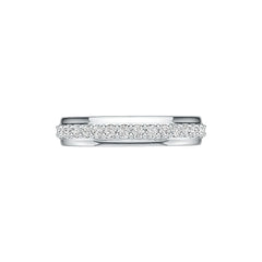 Sterling Silver Semi Mount Ring Setting Round RD 2x2mm White Topaz DHJ