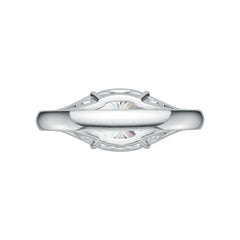 Sterling Silver Semi Mount Ring Setting Cushion CU 9X9mm TRI 4X4mm DHJ