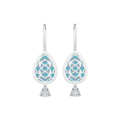 Sterling Silver Semi Mount Earrings Setting Pear PE 23X16mm Cabochon DHJ