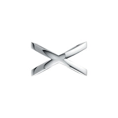 Sterling Silver Ring Crisscross X Theme with White Topaz or Moissanite - Syzjewelry