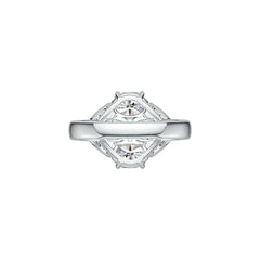 Sterling Silver Semi Mount Ring Setting Oval OV 7x5mm with White Topaz - Syzjewelry