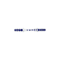 Sterling Silver Tennis Moissanite or Sapphire Bracelet Round RD 6x6mm