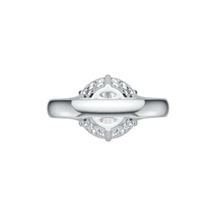 Sterling Silver Semi Mount Ring Setting Round RD 12X12mm Solitaire DHJ