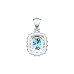 Sterling Silver Semi Mount Pendant Setting Cushion CU 8X6mm DHJ