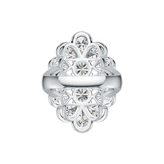 Sterling Silver Semi Mount Ring Setting Oval OV 7X5mm RD 6X6mm RD 5X5mm DHJ
