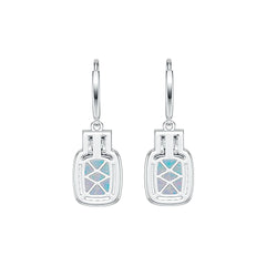 Sterling Silver Semi Mount Earrings Setting Cushion CU 9X7mm Cabochon DHJ