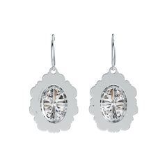 Sterling Silver Semi Mount Earrings Setting Oval OV 14X10mm DHJ