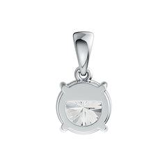 Sterling Silver Semi Mount Pendant Setting Round RD 9x9mm - Syzjewelry