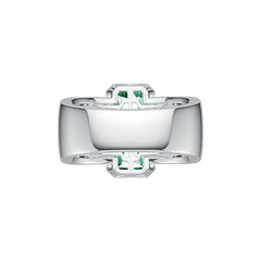 Sterling Silver Semi Mount Ring Setting Emerald OCT 16X9mm DHJ