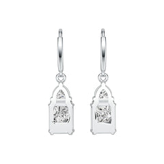 Sterling Silver Semi Mount Earrings Setting Emerald OCT 10X8mm DHJ