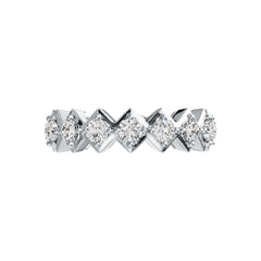 Sterling Silver Full Enternity Band Ring Engagement Wedding 5mm Band RD 3x3mm DHJ