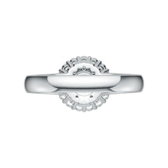 Sterling Silver Semi Mount Ring Setting Round RD 6x6mm Engagement Ring DHJ