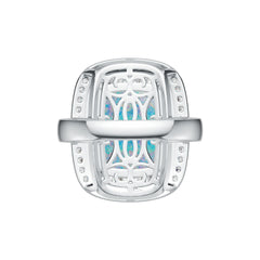 Sterling Silver Semi Mount Ring Setting Cushion CU 14X10mm Cabochon DHJ