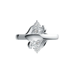 Sterling Silver Semi Mount Ring Setting Pear PE 5X3mm DHJ