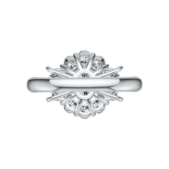 Sterling Silver Semi Mount Ring Setting Oval OV 8X6mm PE 5X3mm DHJ