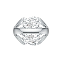 Sterling Silver Semi Mount Ring Setting Pear PE 6x4mm DHJ