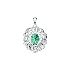Sterling Silver Semi Mount Pendant Setting Oval OV 12X10mm DHJ