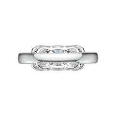 Sterling Silver Semi Mount Ring Setting Cushion CU 7.5X7.5mm CU 4X4mm DHJ