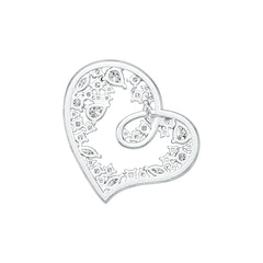 Sterling Silver Pendant Heart Theme with White Topaz or Moissanite DHJ