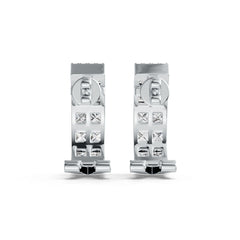 Sterling Silver Semi Mount Earrings Setting Princess SQ 3X3mm DHJ